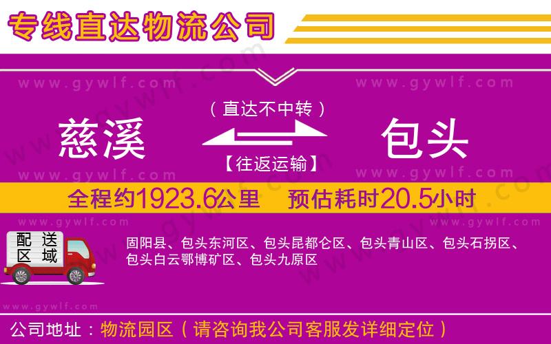 慈溪到包頭物流公司