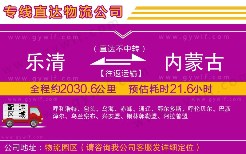 樂清到內(nèi)蒙古物流公司