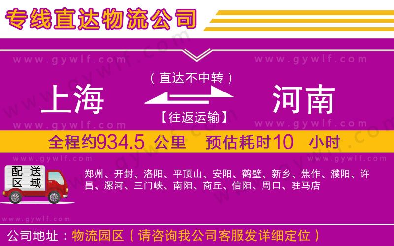 上海到河南物流專(zhuān)線