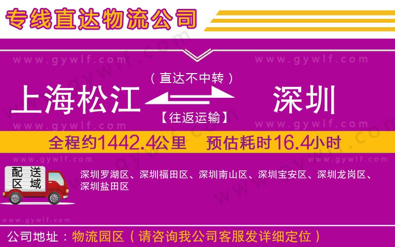 上海松江區(qū)到深圳物流公司