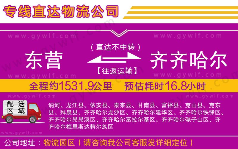 東營(yíng)到齊齊哈爾物流公司