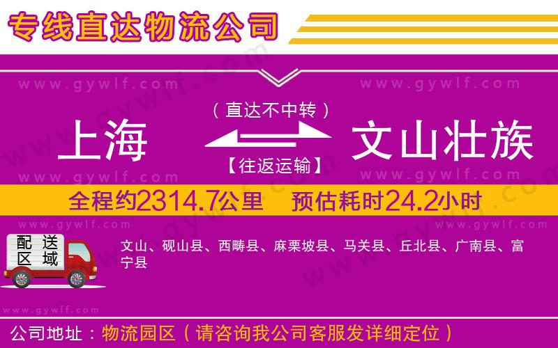 上海到文山壯族苗族自治州物流專線