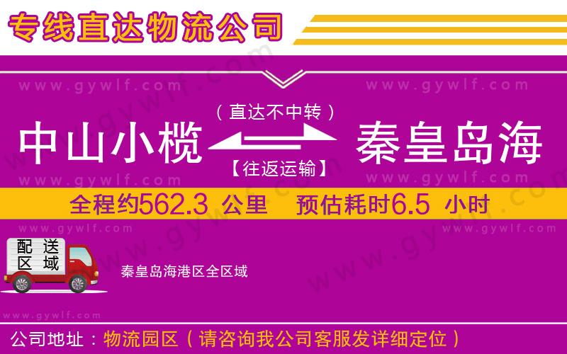 中山小欖到秦皇島海港區(qū)物流公司