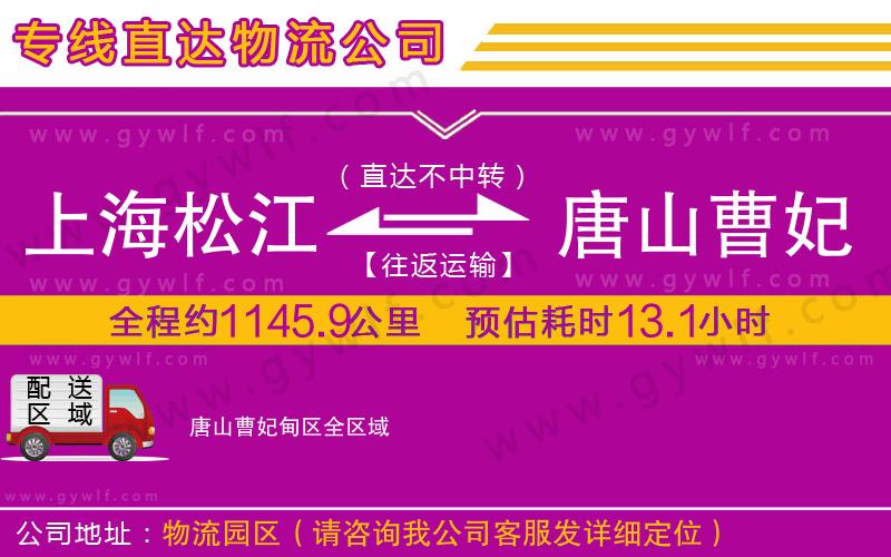 上海松江區(qū)到唐山曹妃甸區(qū)物流公司