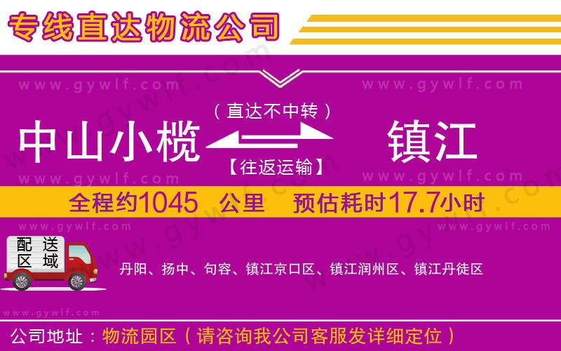 中山小欖到鎮(zhèn)江物流公司