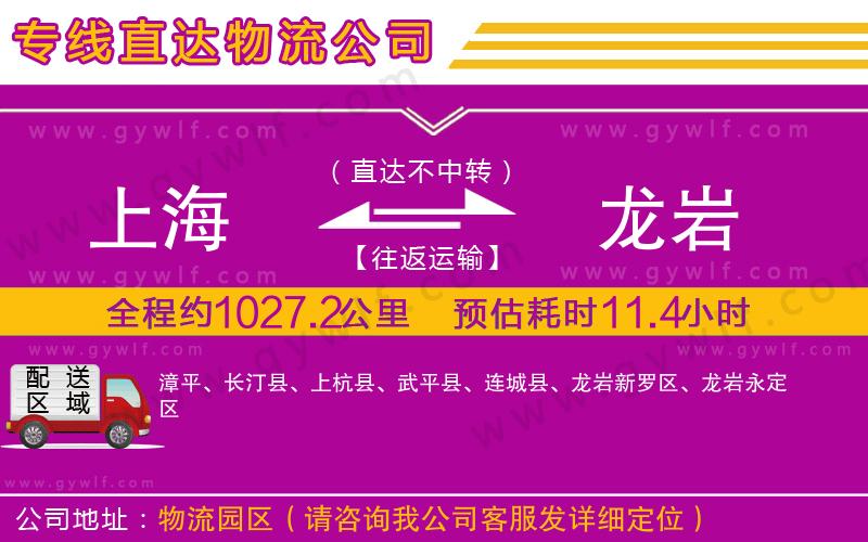 上海到龍巖貨運(yùn)公司