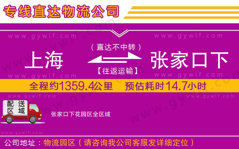 上海到張家口下花園區(qū)物流專(zhuān)線