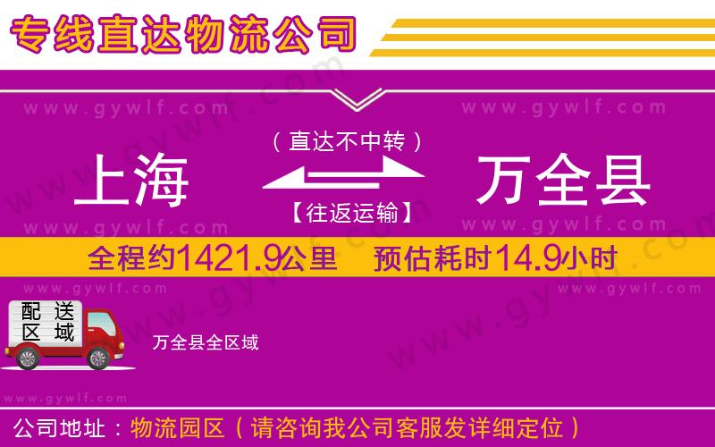 上海到萬(wàn)全縣物流專線