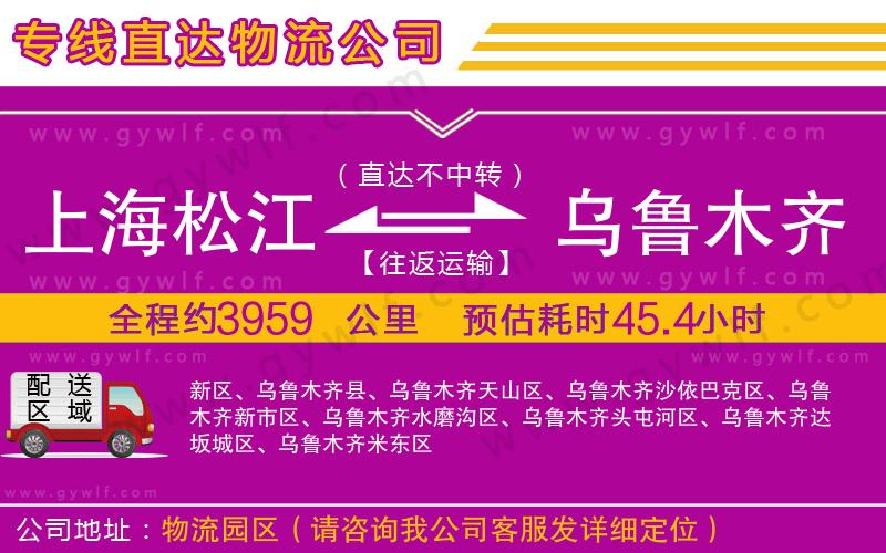 上海松江區(qū)到烏魯木齊物流公司