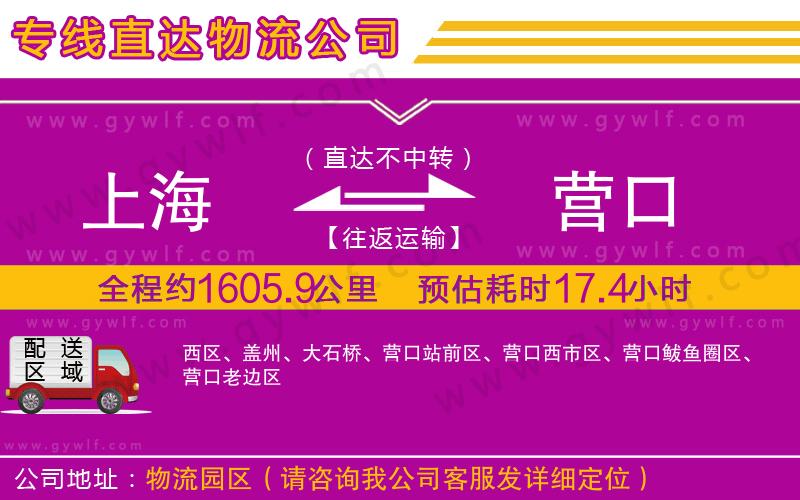 上海到營(yíng)口物流