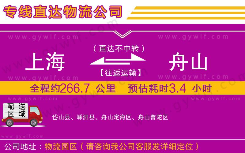 上海到舟山貨運(yùn)公司