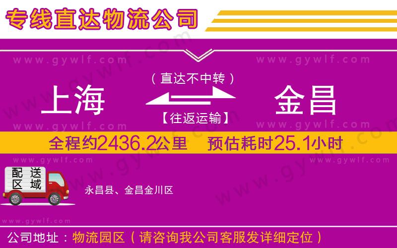 上海到金昌貨運(yùn)公司