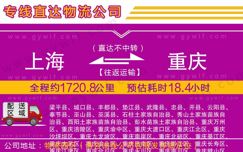 上海到重慶貨運(yùn)公司