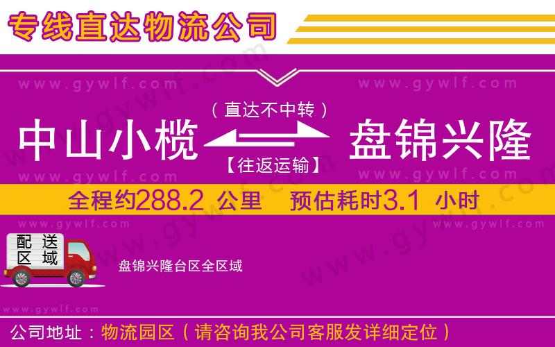中山小欖到盤錦興隆臺區(qū)物流公司