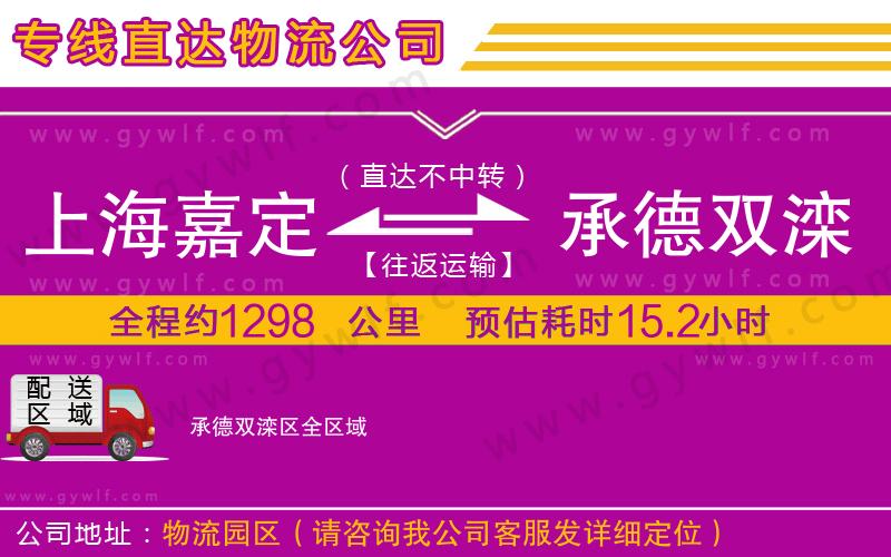 上海嘉定區(qū)到承德雙灤區(qū)物流公司