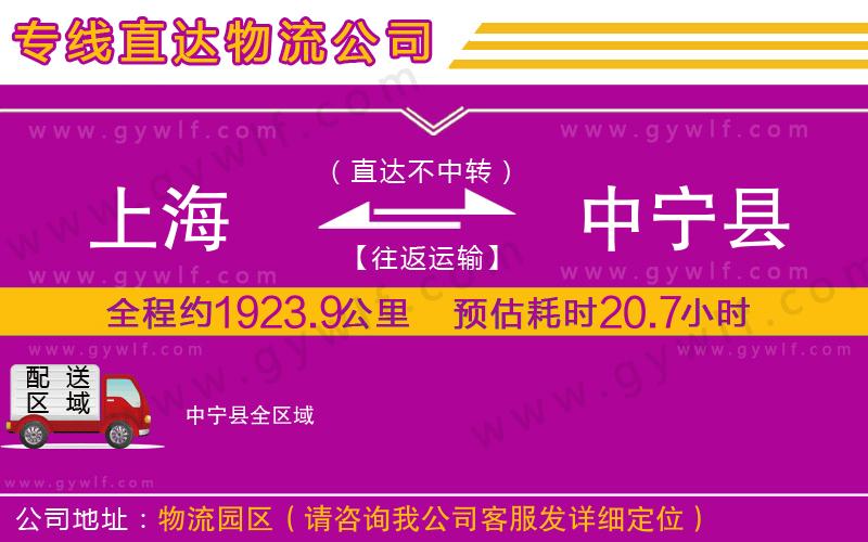 上海到中寧縣貨運專線