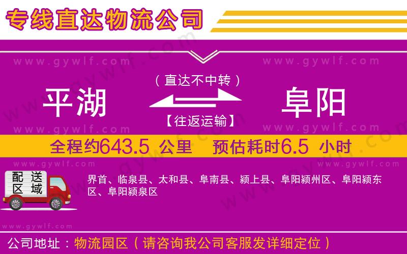 平湖到阜陽(yáng)物流公司