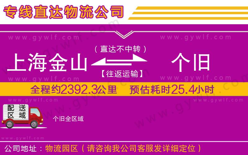 上海金山區(qū)到個舊物流公司