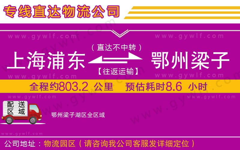 上海浦東區(qū)到鄂州梁子湖區(qū)物流公司