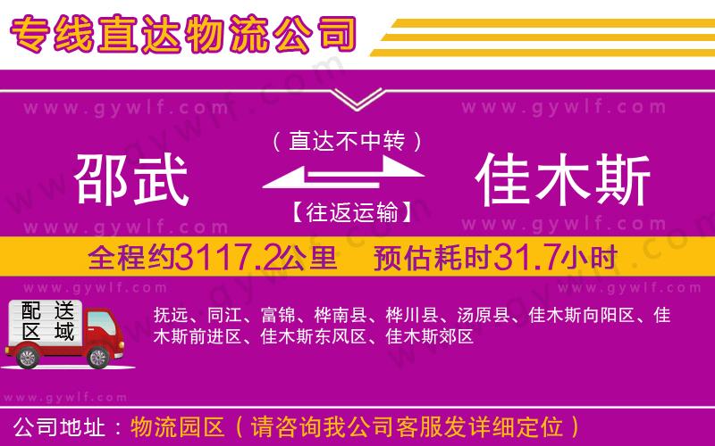 邵武到佳木斯物流公司