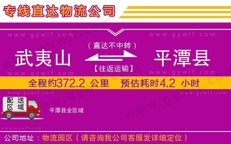 武夷山到平潭縣物流公司