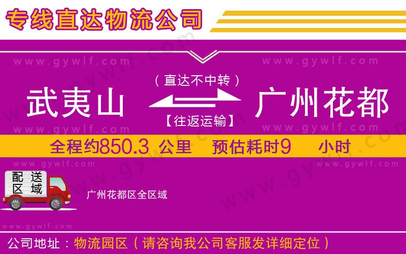 武夷山到廣州花都區(qū)物流公司