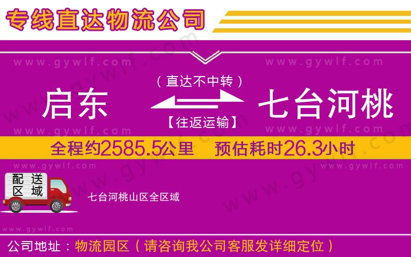 啟東到七臺(tái)河桃山區(qū)物流公司