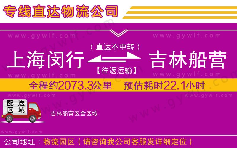 上海閔行區(qū)到吉林船營(yíng)區(qū)物流公司