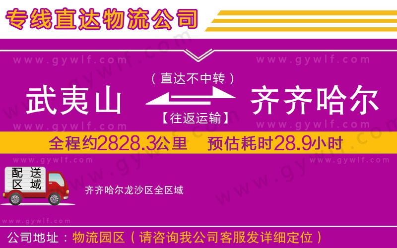 武夷山到齊齊哈爾龍沙區(qū)物流公司