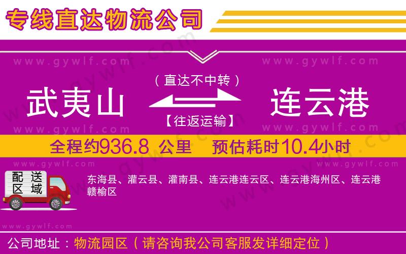 武夷山到連云港物流公司