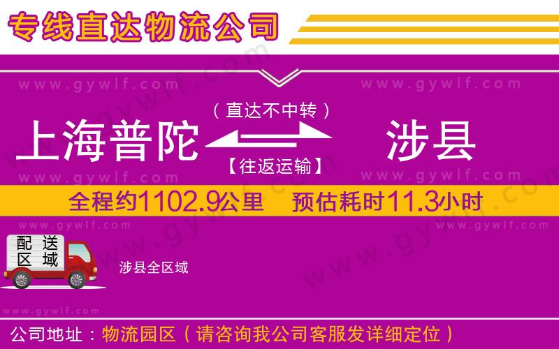 上海普陀區(qū)到涉縣物流公司