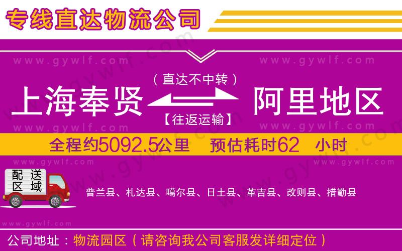 上海奉賢區(qū)到阿里地區(qū)物流公司