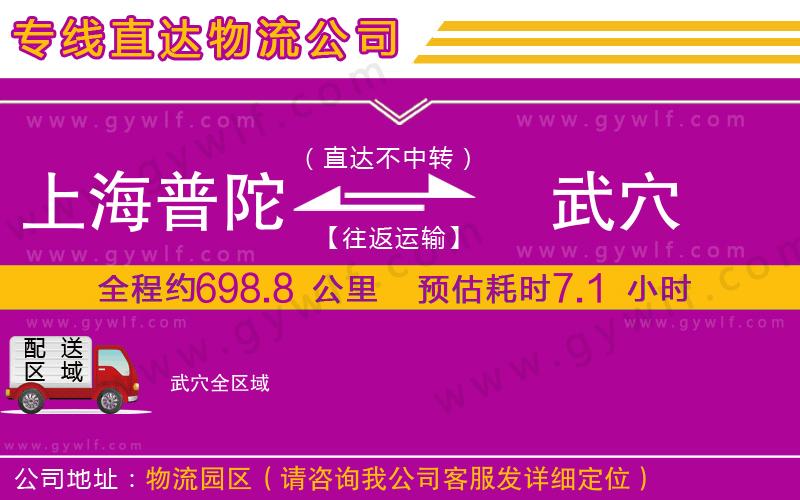 上海普陀區(qū)到武穴物流公司
