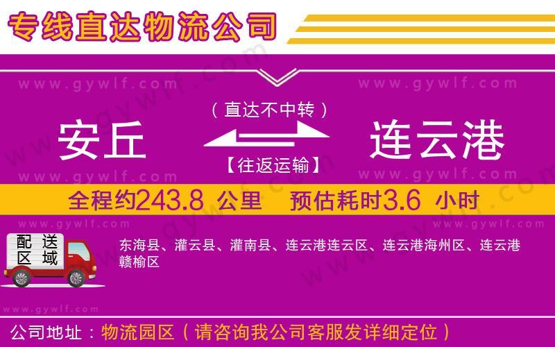 安丘到連云港物流公司