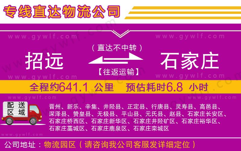 招遠(yuǎn)到石家莊物流公司