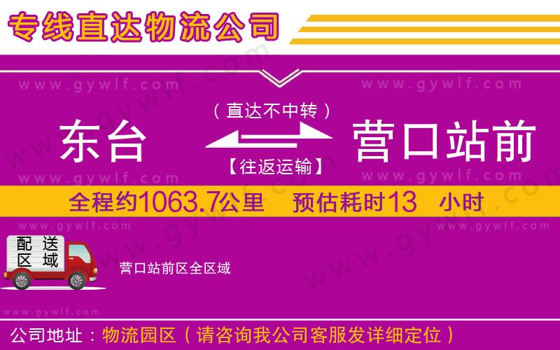 東臺(tái)到營口站前區(qū)物流公司