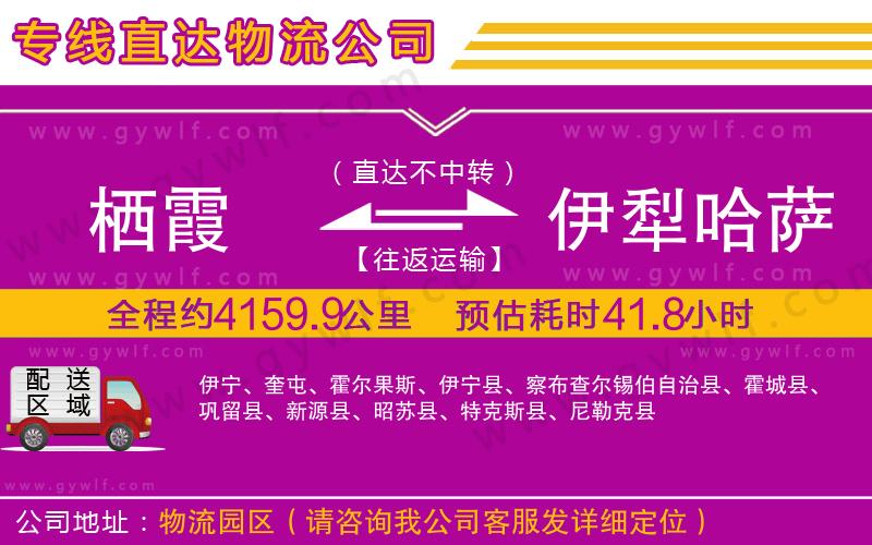 棲霞到伊犁哈薩克自治州物流公司