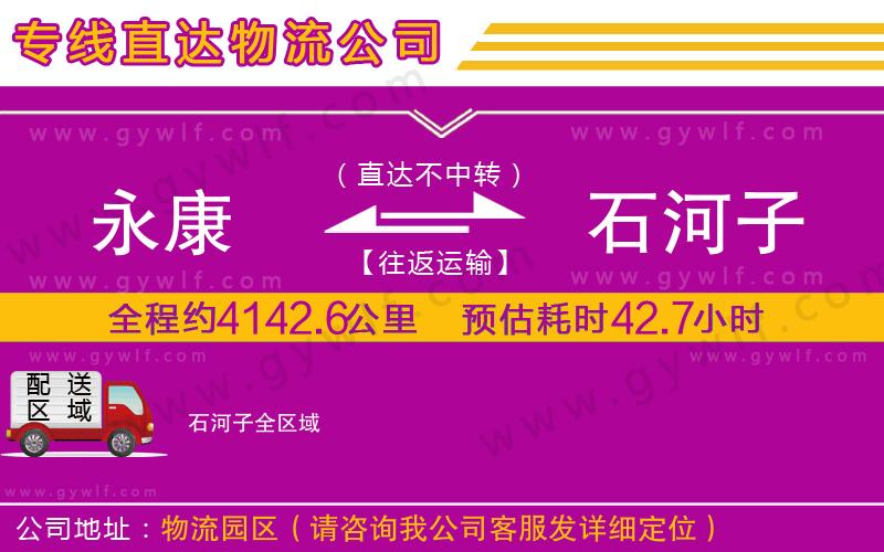 永康到石河子物流公司