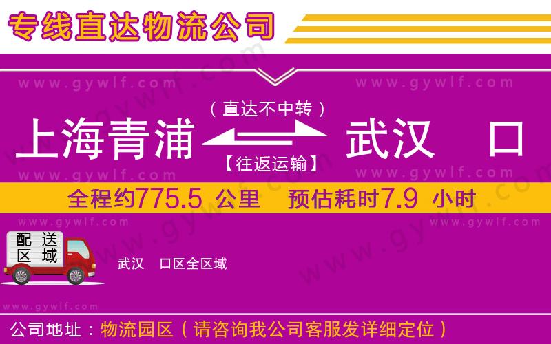 上海青浦區(qū)到武漢硚口區(qū)物流公司