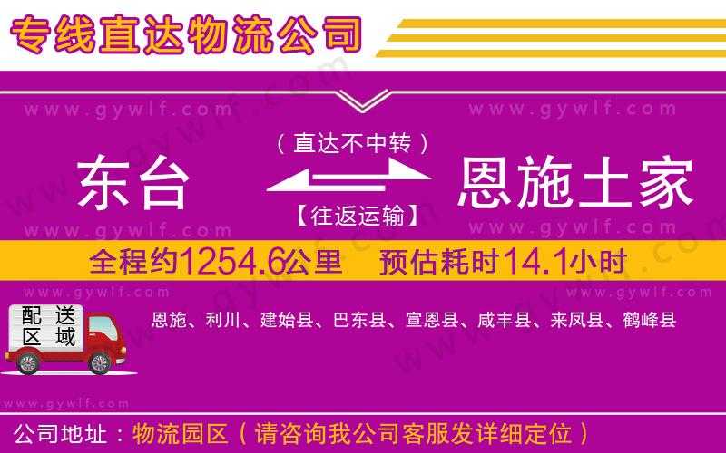 東臺到恩施土家族苗族自治州物流公司