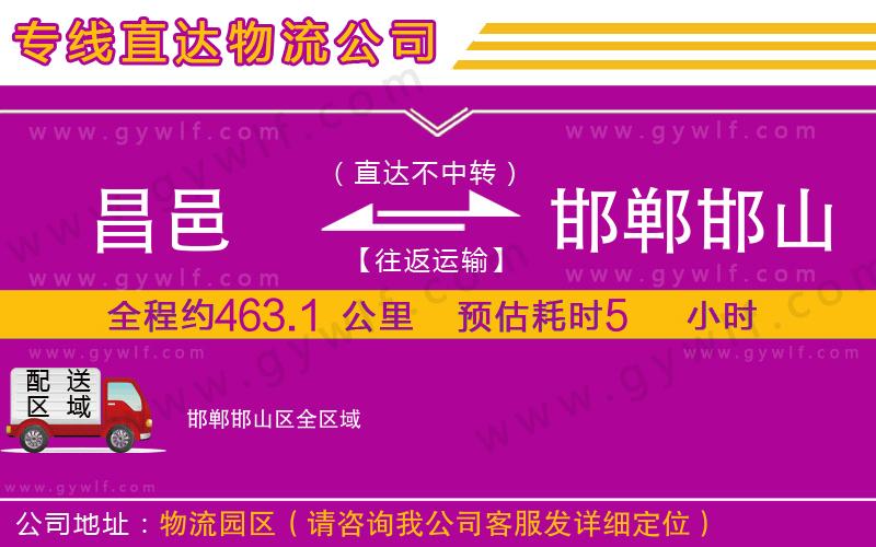 昌邑到邯鄲邯山區(qū)物流公司