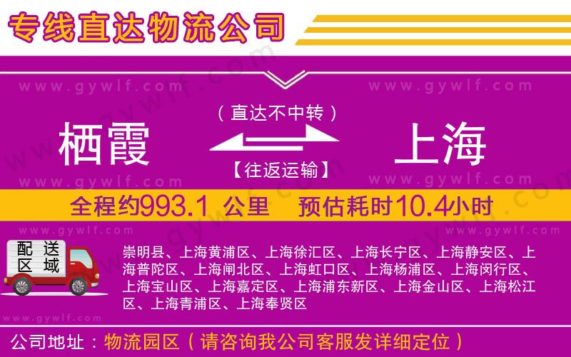 棲霞到上海物流公司