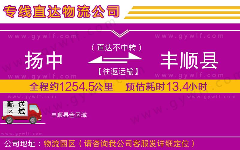 揚(yáng)中到豐順縣物流公司