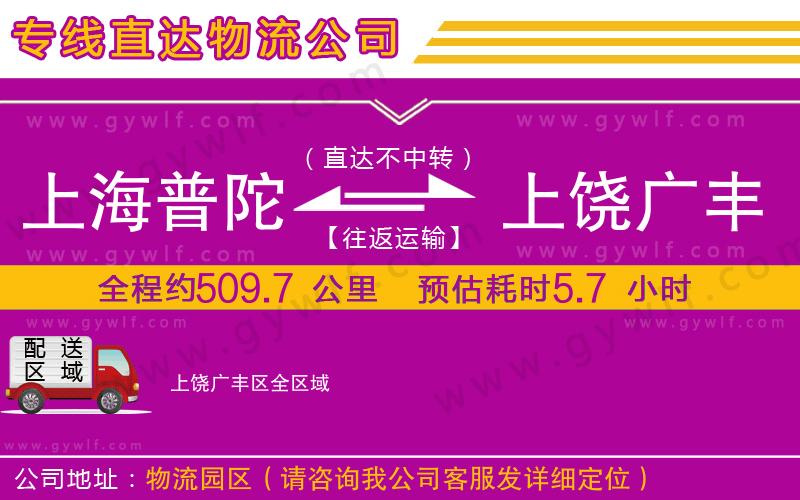 上海普陀區(qū)到上饒廣豐區(qū)物流公司