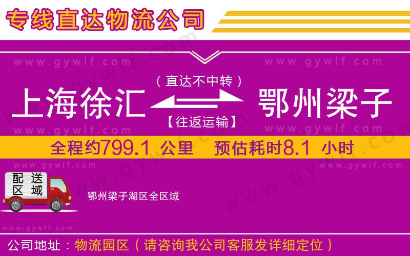 上海徐匯區(qū)到鄂州梁子湖區(qū)物流公司