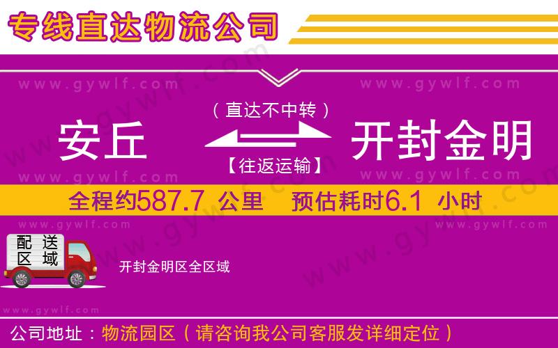 安丘到開封金明區(qū)物流公司