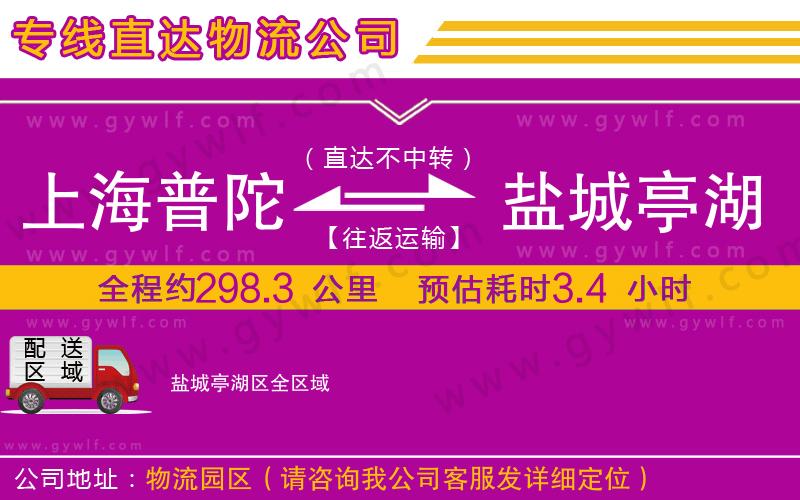 上海普陀區(qū)到鹽城亭湖區(qū)物流公司