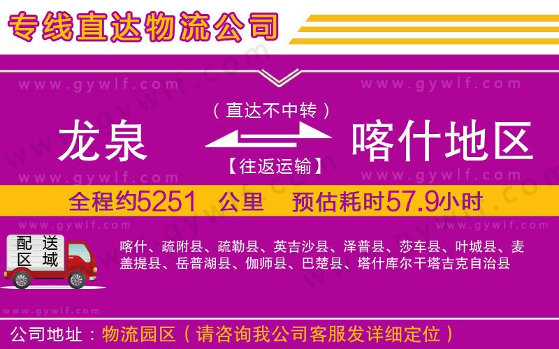 龍泉到喀什地區(qū)物流公司