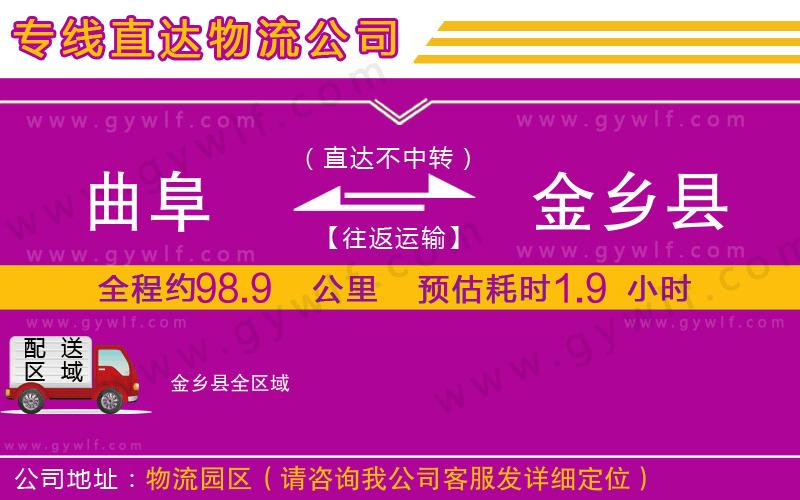 曲阜到金鄉(xiāng)縣物流公司